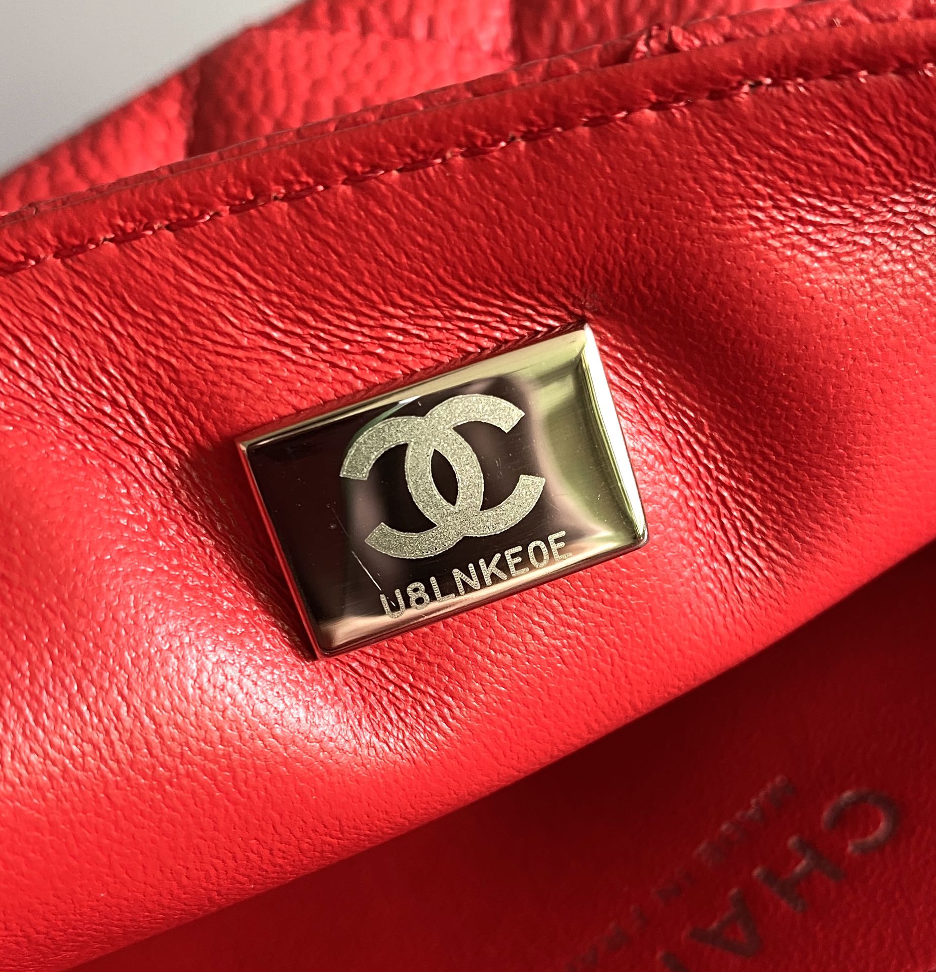 MINI RECTANGLE FLAP BAG 20CM RED CAVIAR SILVER HARDWARE