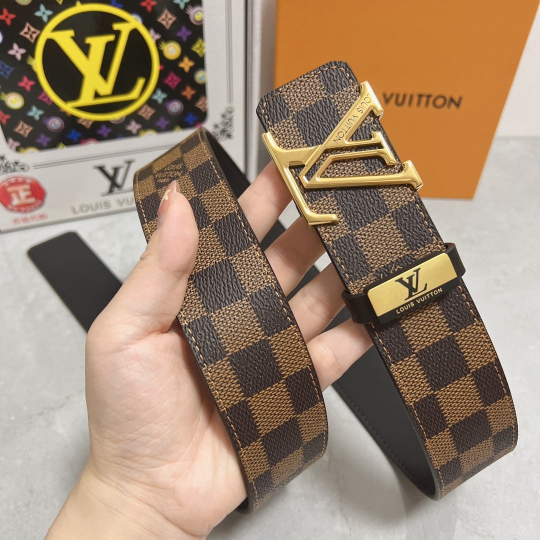 LV 25S BELT 38 MM IN BROWN CALFSKIN 593202
