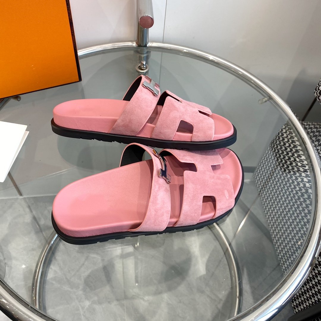 Chypre Sandal Pink Suede