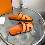Chypre Sandal Orange Leather