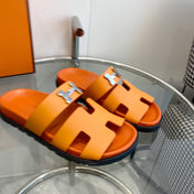 Chypre Sandal Orange Leather