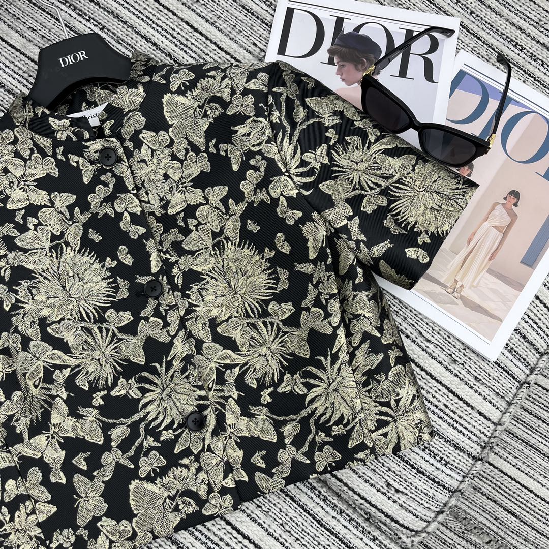 DIOR 25S CROPPED JACQUARD JACKET 796