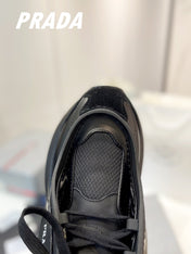 PRA SYSTEME BRUSHED SNEAKERS BLACK CALFSKIN