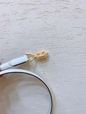 Hook & Loop 20mm TRIOMPHE Logo Square Adjustable Belt White Calfskin Ghw