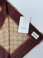 GUCCI 25S SCARF 140 IN CASHMERE 740366