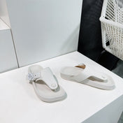 LW THONG SANDALS WHITE CALFSKIN