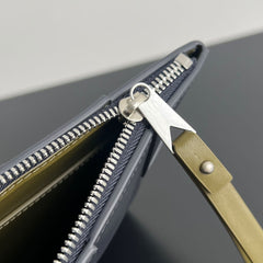 LARGE CASSETTE POUCH 35 IN TROUT GRAY CALFSKIN