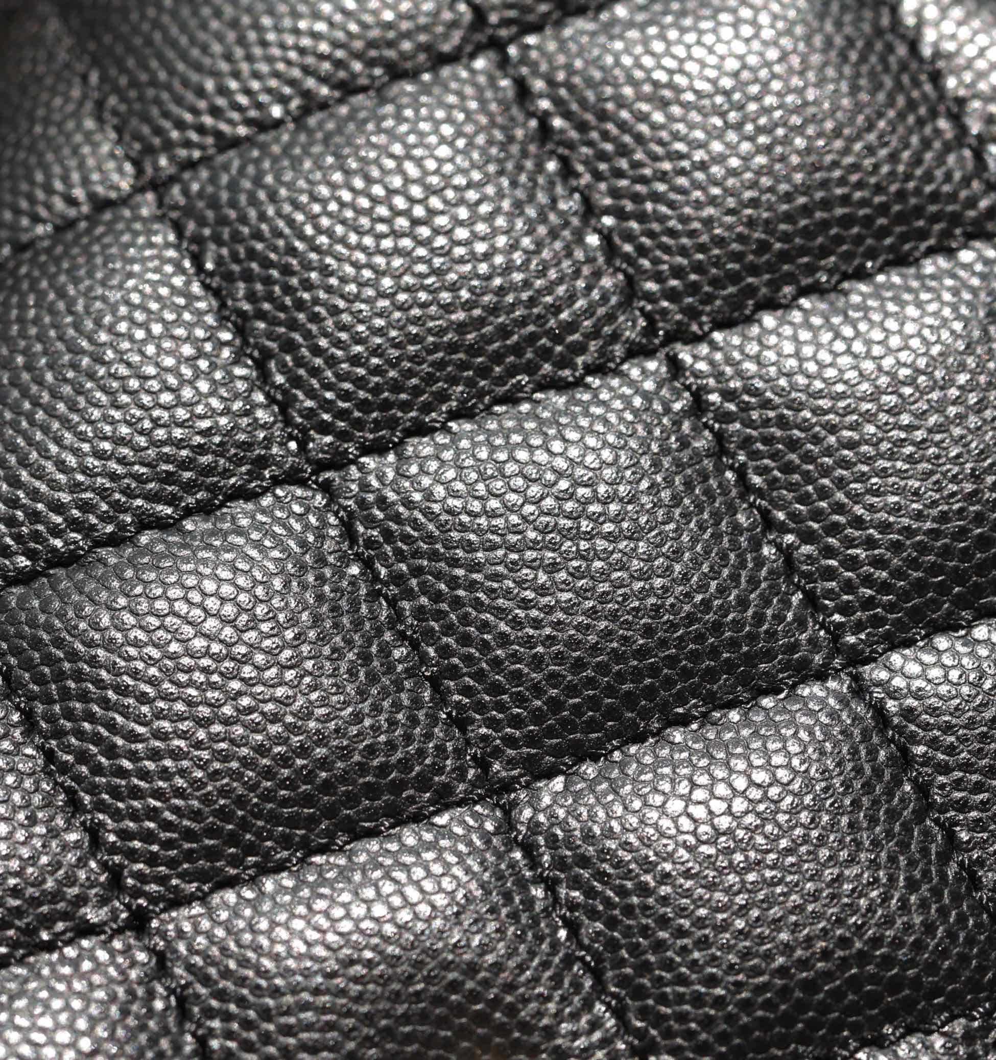 CHANEL 25S FLAP BAG 24 CM IN BLACK LAMBSKIN WITH GOLD HARDWARE