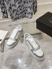 PRA DOWNTOWN BOLD SNEAKERS WHITE AND LIGHT GRAY CALFSKIN
