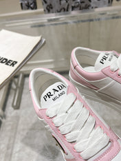 PRA DOWNTOWN BOLD SNEAKERS WHITE AND LIGHT PINK CALFSKIN