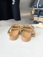 LV WOMEN SUNSET DAD SANDAL IN BEIGE MONOGRAM FABRIC MULE