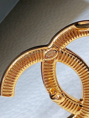 CC BELT 30MM IN WHITE SMOOTH CALFSKIN GOLD MIX WHITE METAL LOGO