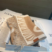 SCARF 180 CM IN CAMEL BEIGE MIX WHITE WOOL AND CASHMERE 415269