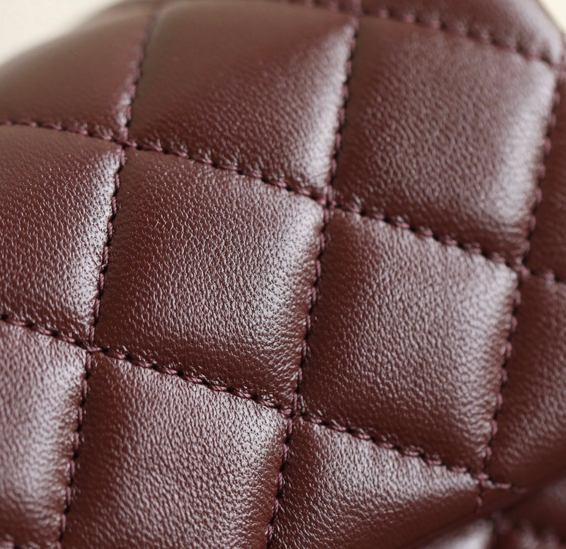 CHANEL 25S FLAP BAG 20 CM IN DARK BROWN LAMBSKIN WITH GOLD HARDWARE