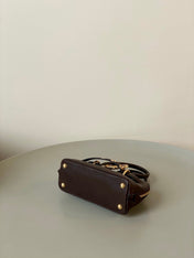 AVENTURE NAPPA MINI BAG 21 IN BRUNETTE BROWN CALFSKIN GOLD HARDWARE