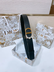 DIOR 25S BELT 30 MM IN BLACK CALFSKIN 586583