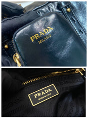 LARGE RECTANGULAR BAG 30 IN BLACK OIL WAX LAMBSKIN GOLD HARDWARE