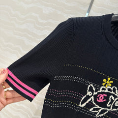 CC 25 T- shirt Black Wool