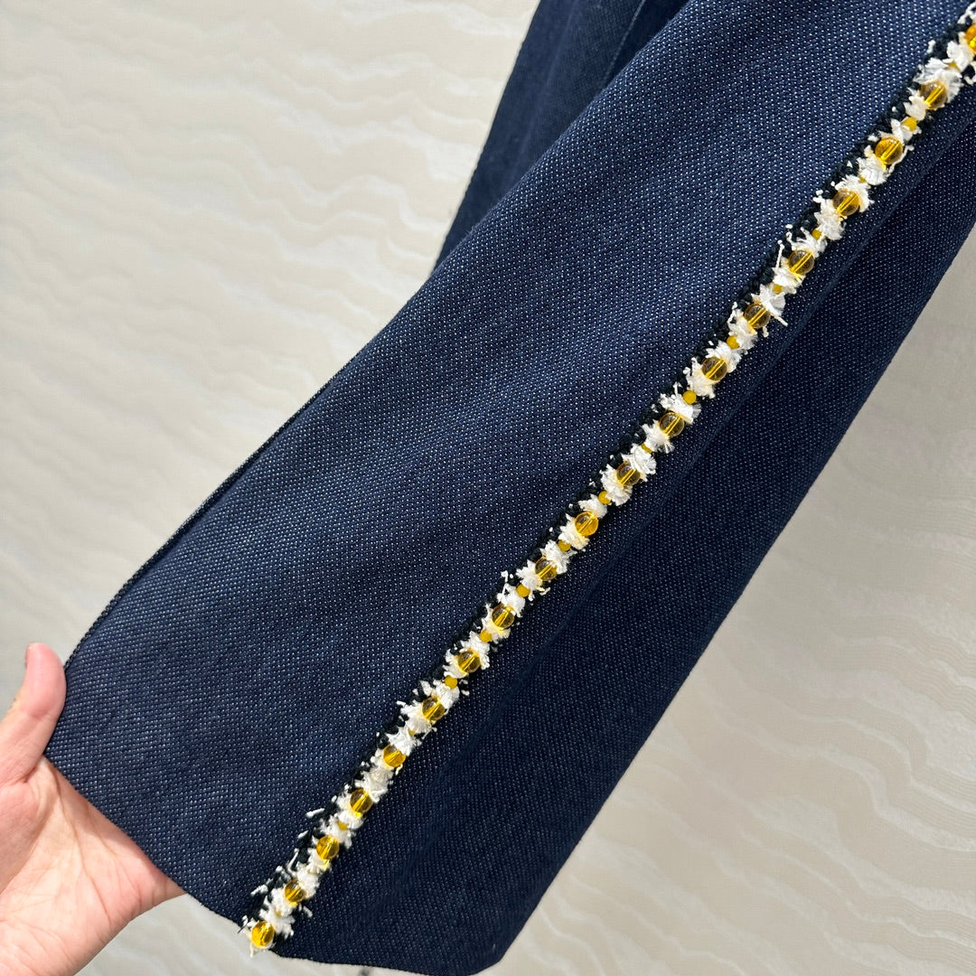 CC 25 Straight Pant Blue denim Cotton