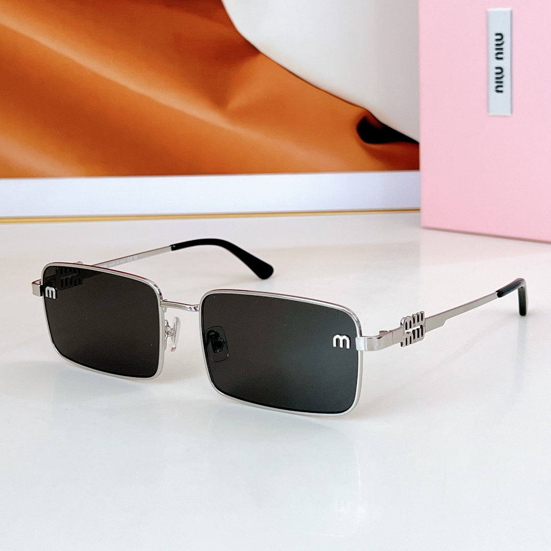 LOGO SQUARE SUNGLASSES SMU808 IN METAL