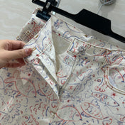 CC Straight Pants Multicolor Denim Cotton