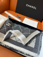CHANEL 25S SCARF 140 IN WOOL SILK 700810