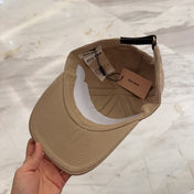 MM BASEBALL CAP IN BEIGE FABRIC EMBROIDERED LOGO STYLE 8