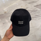 MM BASEBALL CAP IN BLACK FABRIC EMBROIDERED LOGO STYLE 5