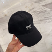MM BASEBALL CAP IN BLACK FABRIC EMBROIDERED LOGO STYLE 5