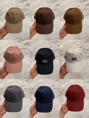 MM BASEBALL CAP IN NAVY BLUE FABRIC EMBROIDERED LOGO STYLE 1