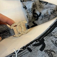 SWIMSUIT IN GREY AND BLACK PRINTED LOGO 604224