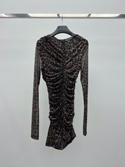YSL 25S LEOPARD PRINT SKIRT STYLE 44