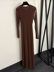 DIOR 25S LONG-SLEEVE MESH DRESS 821