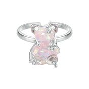 BAMOER 925 Silver Butterfly Ring for Girls, Dainty Cute Butterfly Jewelry Gifts for Women On Birthday Christmas for Girlfriend