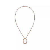 LOCK NECKLACE MEDIUM PENDANT PINK GOLD PAVED DIAMONDS