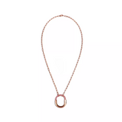 LOCK MEDIUM PENDANT PINK DIAMOND PINK GOLD NECKLACE
