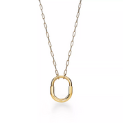 LOCK NECKLACE MEDIUM PENDANT GOLD PAVED DIAMONDS