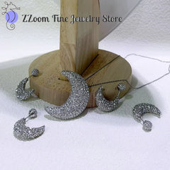 2025 Moon Silver Black High Quality Original New Sale Trending Set Fashion Fine Exquisite Gift Jewelry Accessories for Women
