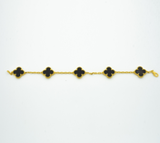 CLOVER BRACELET 5 MOTIFS ONYX