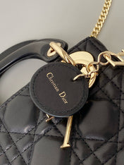 MINI MY LADY 17 BLACK CALFSKIN GOLD HARDWARE