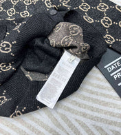 GG V-Neck Long Sleeve Cardigan Black Beige Monogram