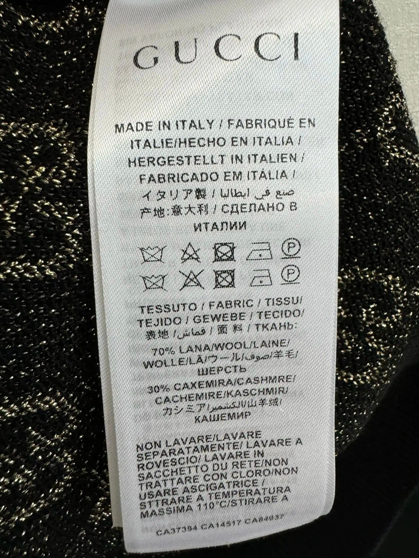 GG V-Neck Long Sleeve Cardigan Black Beige Monogram