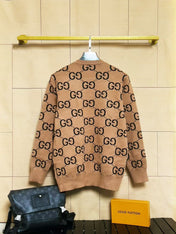 GG Camel/Wool Jumper Black Monogram