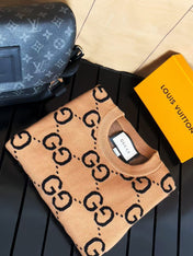 GG Camel/Wool Jumper Black Monogram