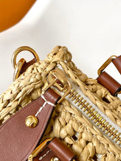 NANO SPEEDY 16 IN RAFFIA GOLD HARDWARE