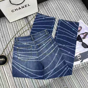 CC Jeans Printed Faded Denim Blue and White