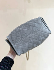 CC 25 HANDBAG IN GREY 30 SUEDE GOLD HARDWARE