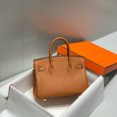HM BIRKIN 20CM BAG BROWN TOGO LEATHER GOLD HARDWARE (MADE-TO-ODER)
