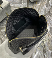 ES GIANT 56 BLACK COWHIDE LEATHER TRAVEL BAG