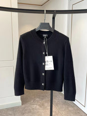 Chanel Black Cashmere Knitted Cardigan